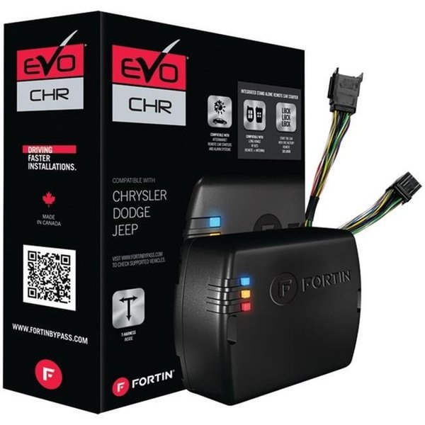 Fortin Fortin EVO-CHR.T4 Preloaded Module & T-Harness Combo - Chrysler ; Dodge ; Jeep & Volkswagen 2008 & Up Tip-Start Vehicles - Black EVO-CHR.T4